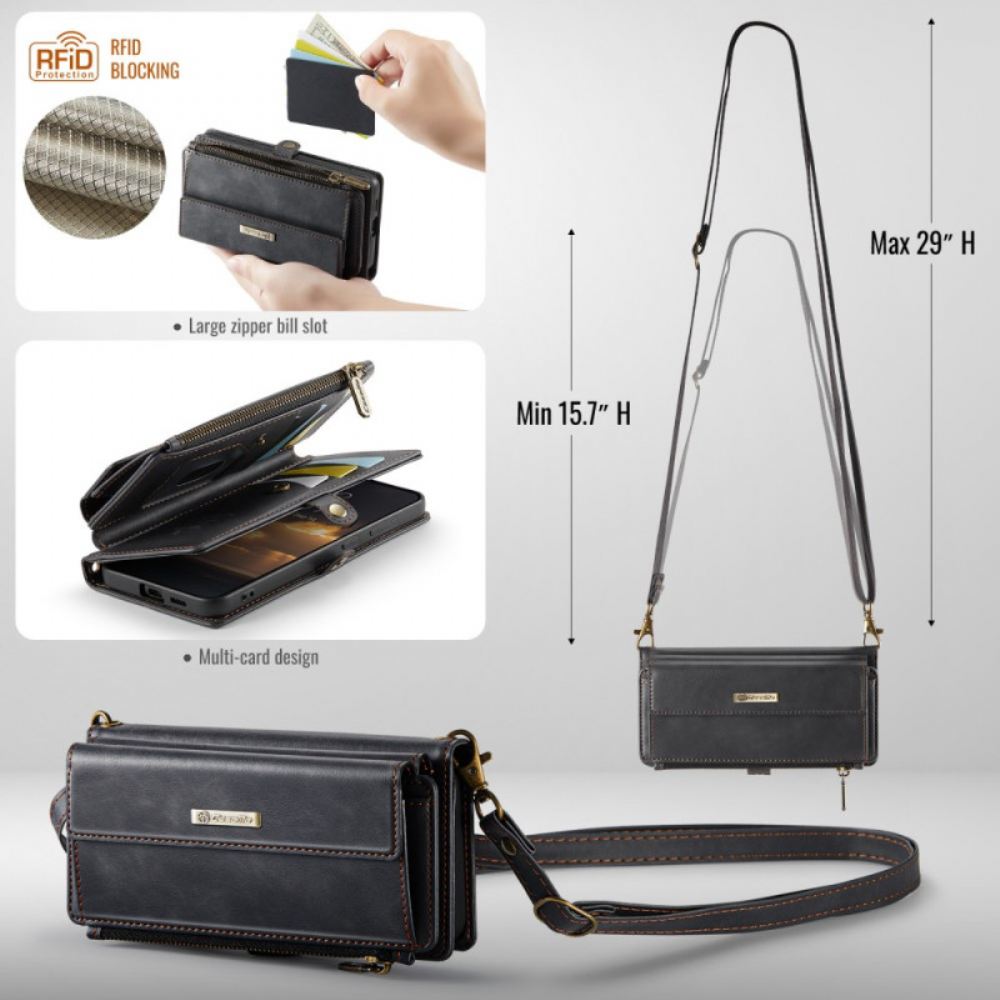 Kožený Kryt Samsung Galaxy S26 Peněženka Caseme