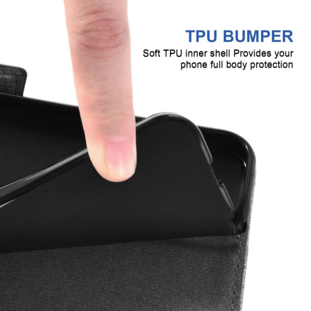 Kožený Kryt Samsung Galaxy S26 S Denimovou Texturou A Otočným Držákem Na Karty