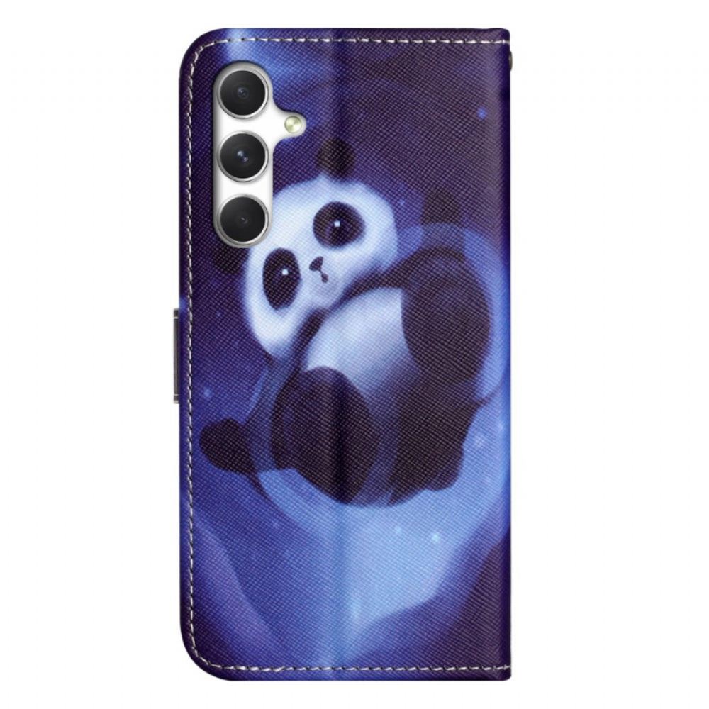 Kožený Kryt Samsung Galaxy S26 Vesmírná Panda