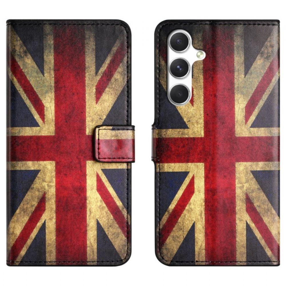 Kožený Kryt Samsung Galaxy S26 Vintage Britská Vlajka