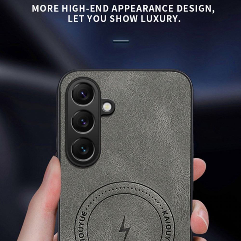 Kryt Na Samsung Galaxy S26 Magnetický S Koženým Efektem