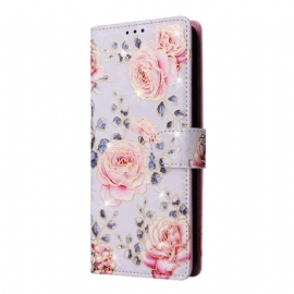 Peněženková Pouzdra Samsung Galaxy S26 Kryty Na Mobil Květinový Vzor S Rfid Blokováním
