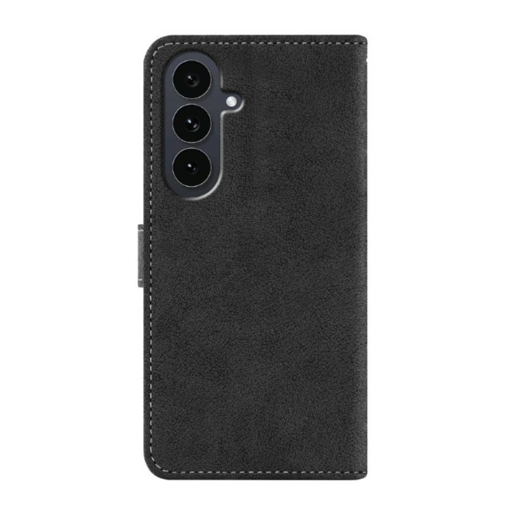 Peněženková Pouzdra Samsung Galaxy S26 Kryty Na Mobil Retro Peněženka S Otočným Držákem Na Karty