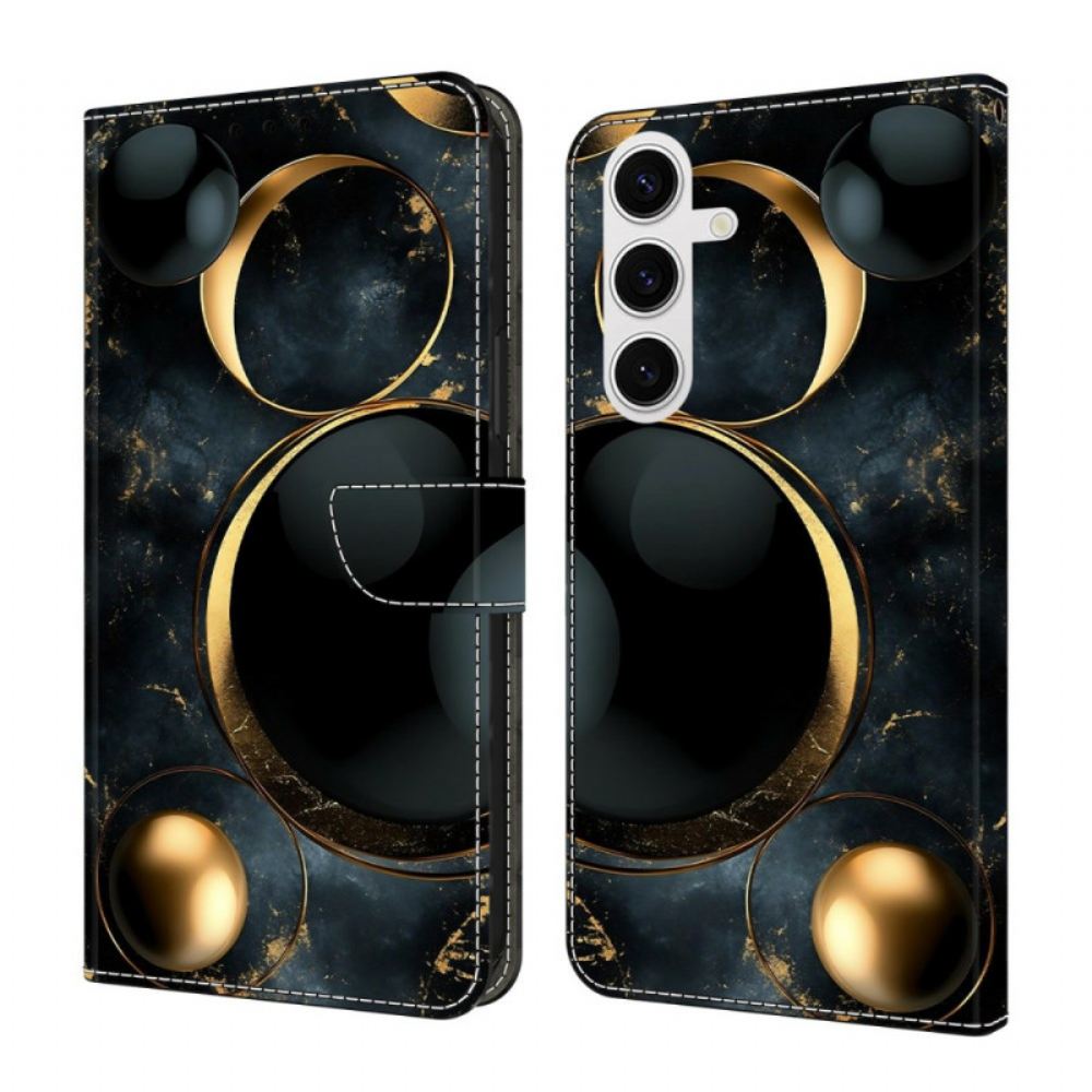 Peněženková Pouzdra Samsung Galaxy S26 Kryty Na Mobil Zlaté Prsteny