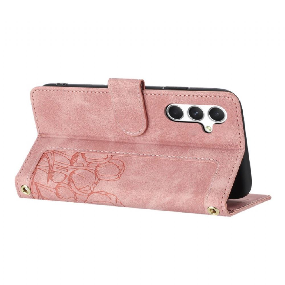 Peněženková Pouzdra Samsung Galaxy S26 Květinová Peněženka S 5 Přihrádkami Na Karty