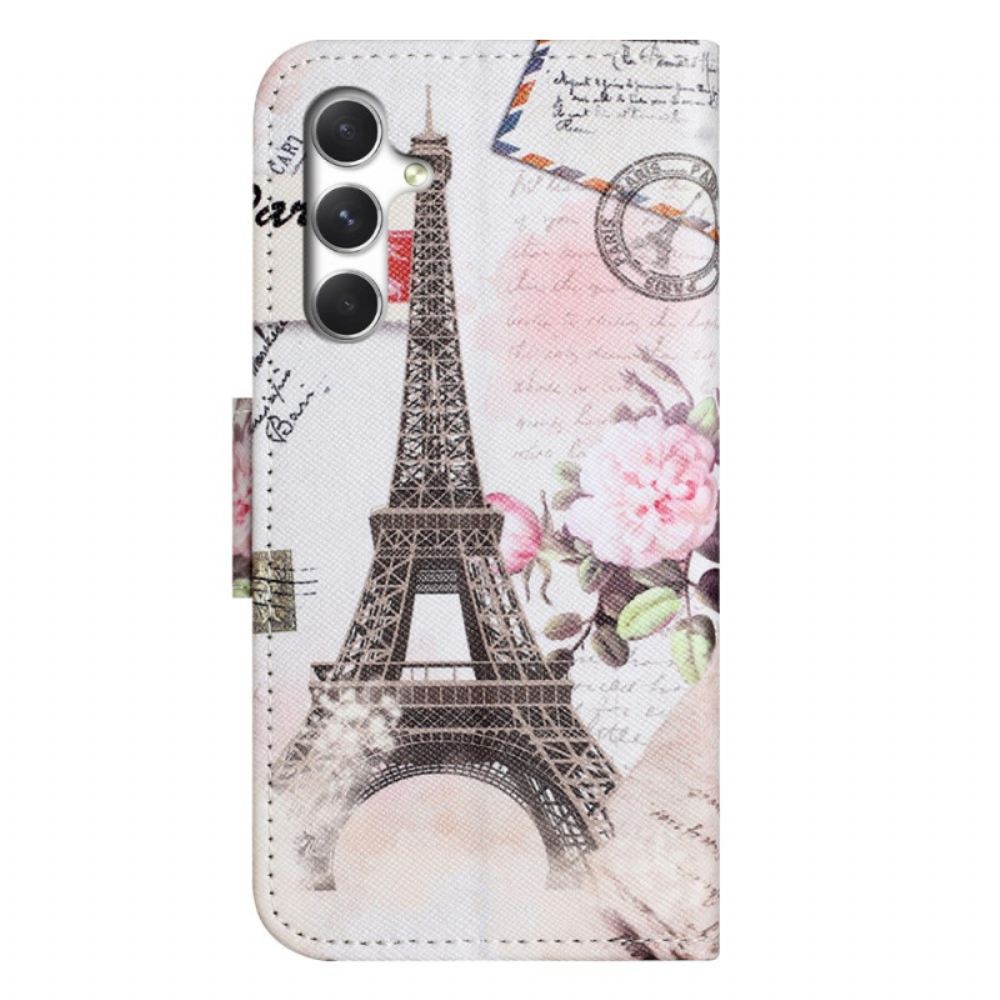 Peněženková Pouzdra Samsung Galaxy S26 Vintage Eiffelova Věž