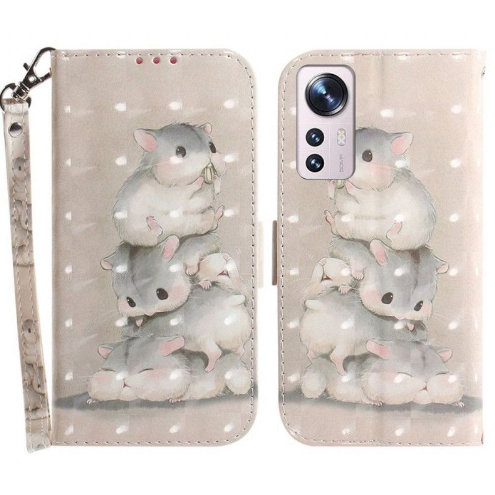 Flipové Pouzdro Na Xiaomi 12 / 12X Na Lana Tanga Veverky