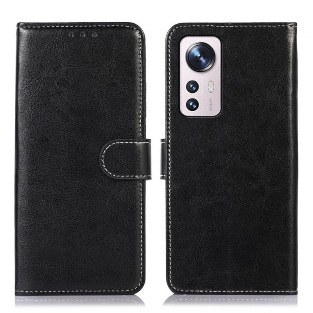 Flipové Pouzdro Na Xiaomi 12 / 12X Odkryté Švy