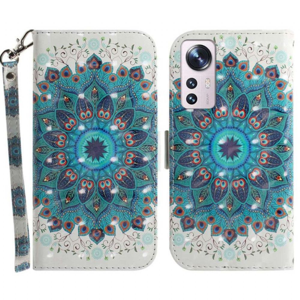 Kožené Pouzdro Na Xiaomi 12 / 12X Na Lana Strappy Mandala