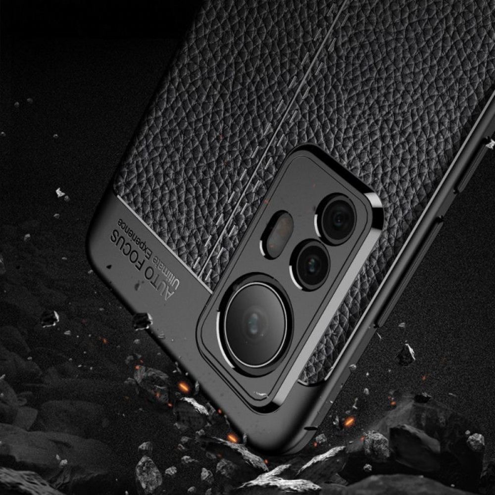 Kryt Na Xiaomi 12 / 12X Efekt Kůže Litchi S Dvojitou Linií
