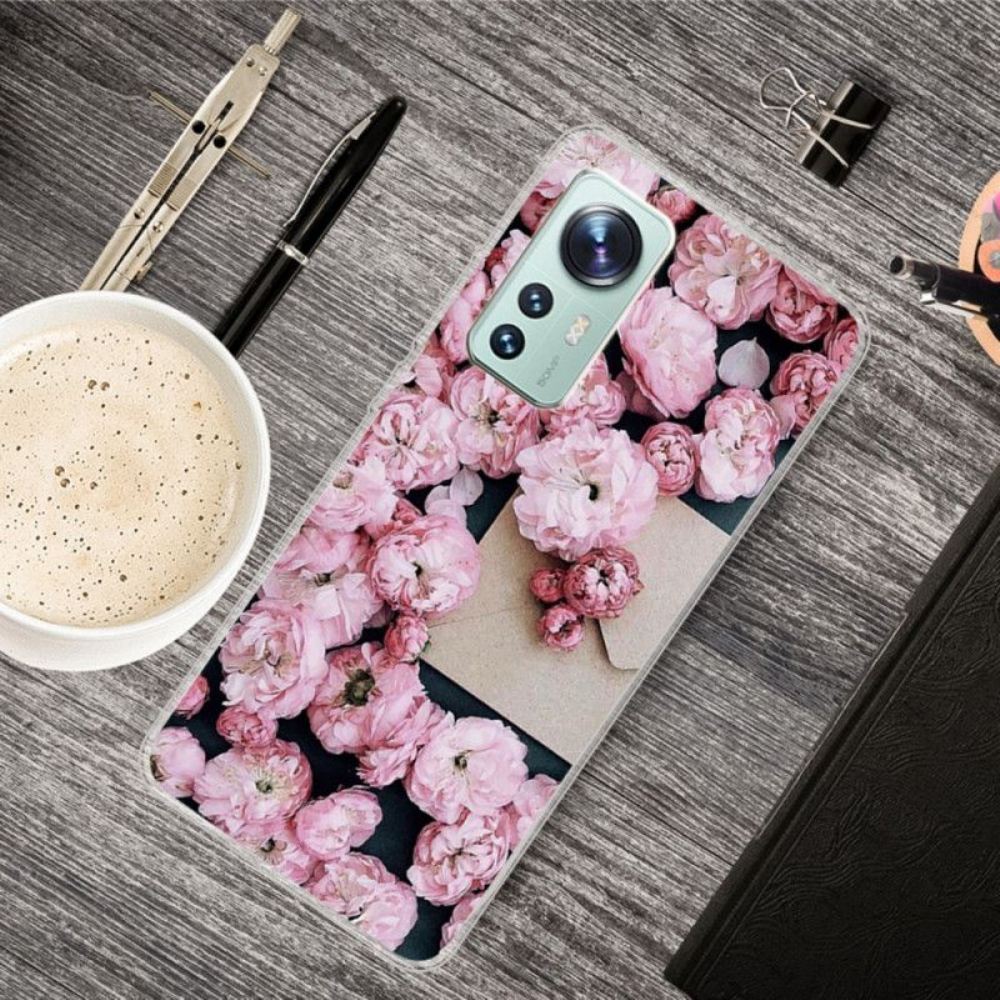 Kryt Na Xiaomi 12 / 12X Silikonové Květiny