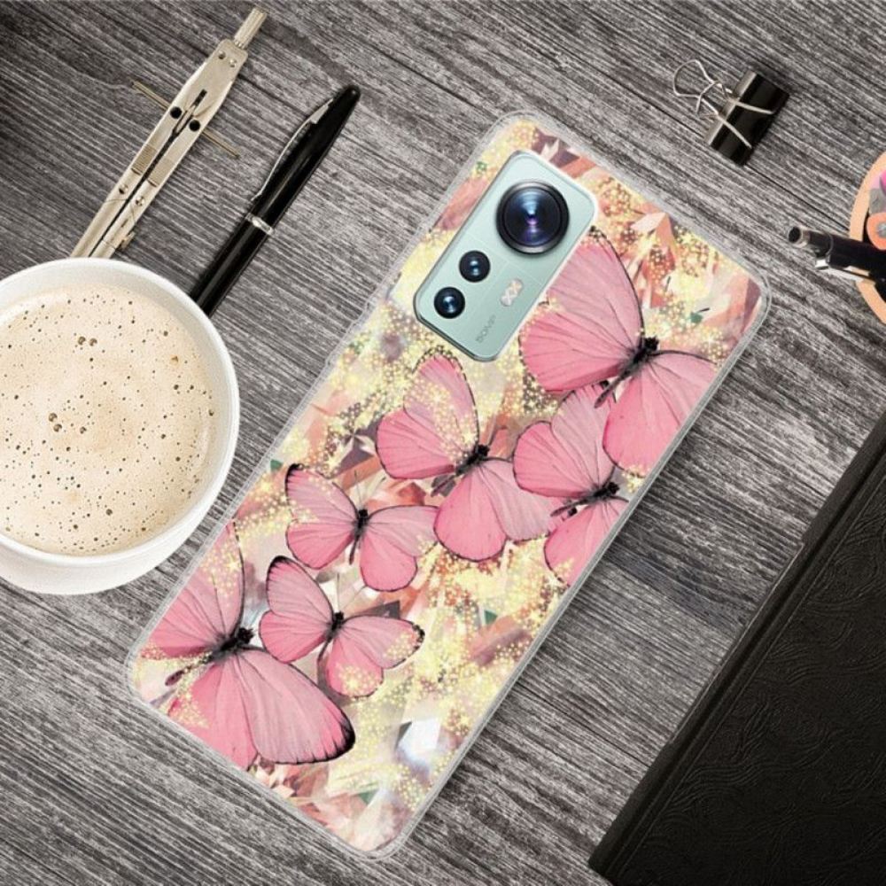 Kryt Na Xiaomi 12 / 12X Silikonoví Motýli