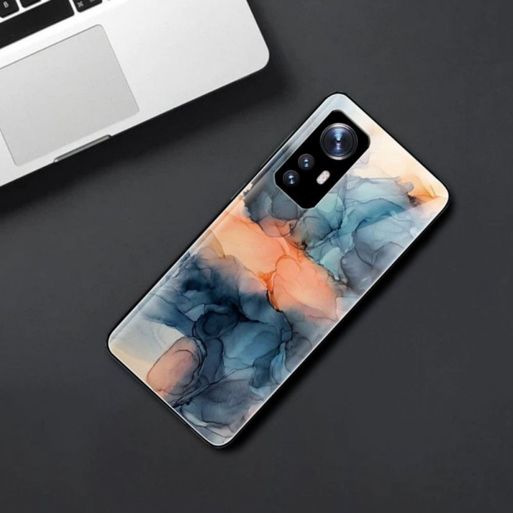 Kryty Na Mobil Na Xiaomi 12 / 12X Akvarelové Mramorové Tvrzené Sklo