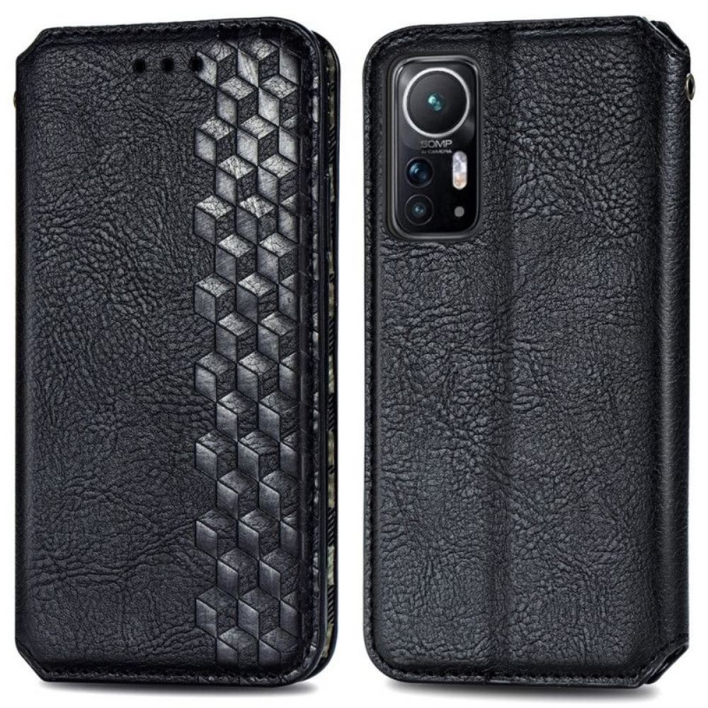 Kryty Na Mobil Na Xiaomi 12 / 12X Flipové Pouzdro Diamantová Textura