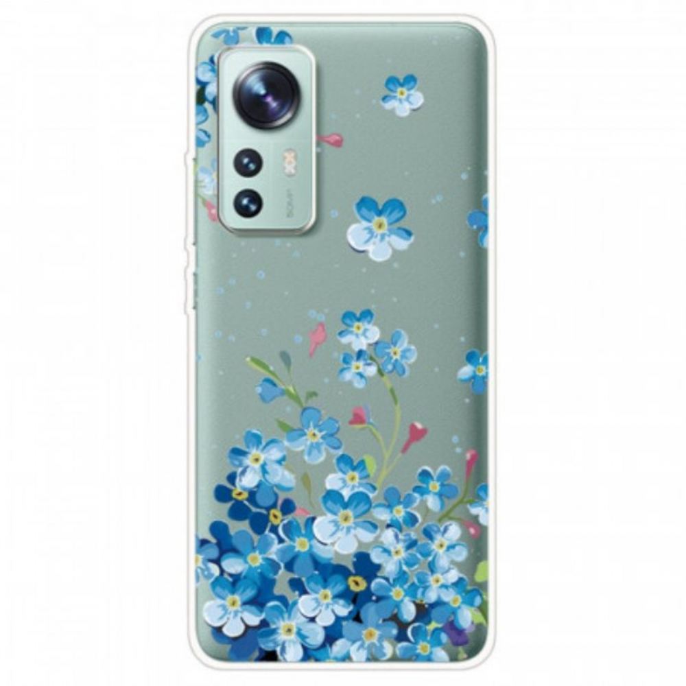 Kryty Na Mobil Na Xiaomi 12 / 12X Kytice Modrých Květin
