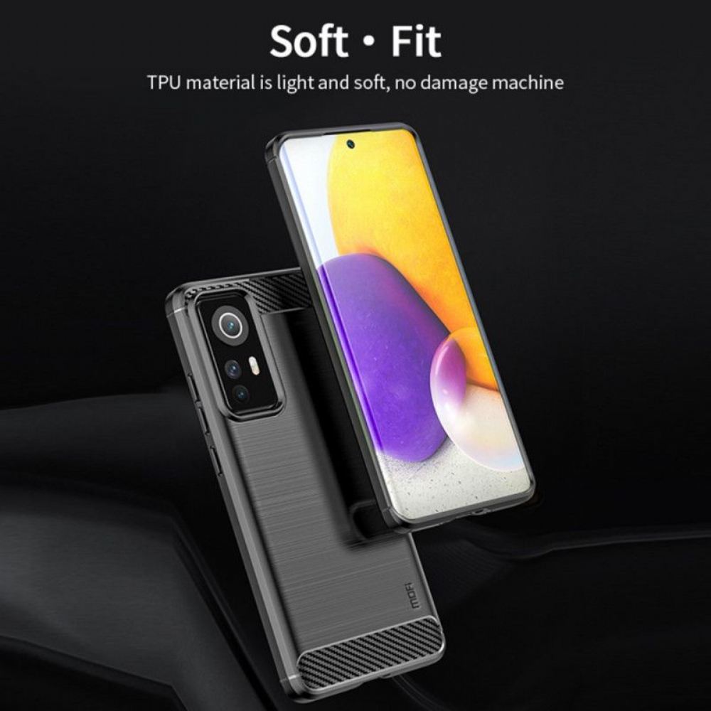 Kryty Na Mobil Na Xiaomi 12 / 12X Mofi Kartáčované Uhlíkové Vlákno