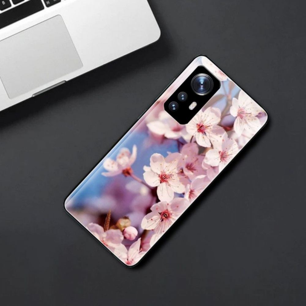 Kryty Na Mobil Na Xiaomi 12 / 12X Tvrzené Sklo Realistické Květiny