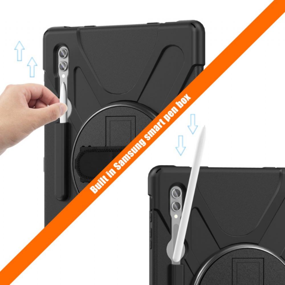 Kryt Samsung Galaxy Tab S9 Ultra Trojitý Ochranný Popruh A Podpora