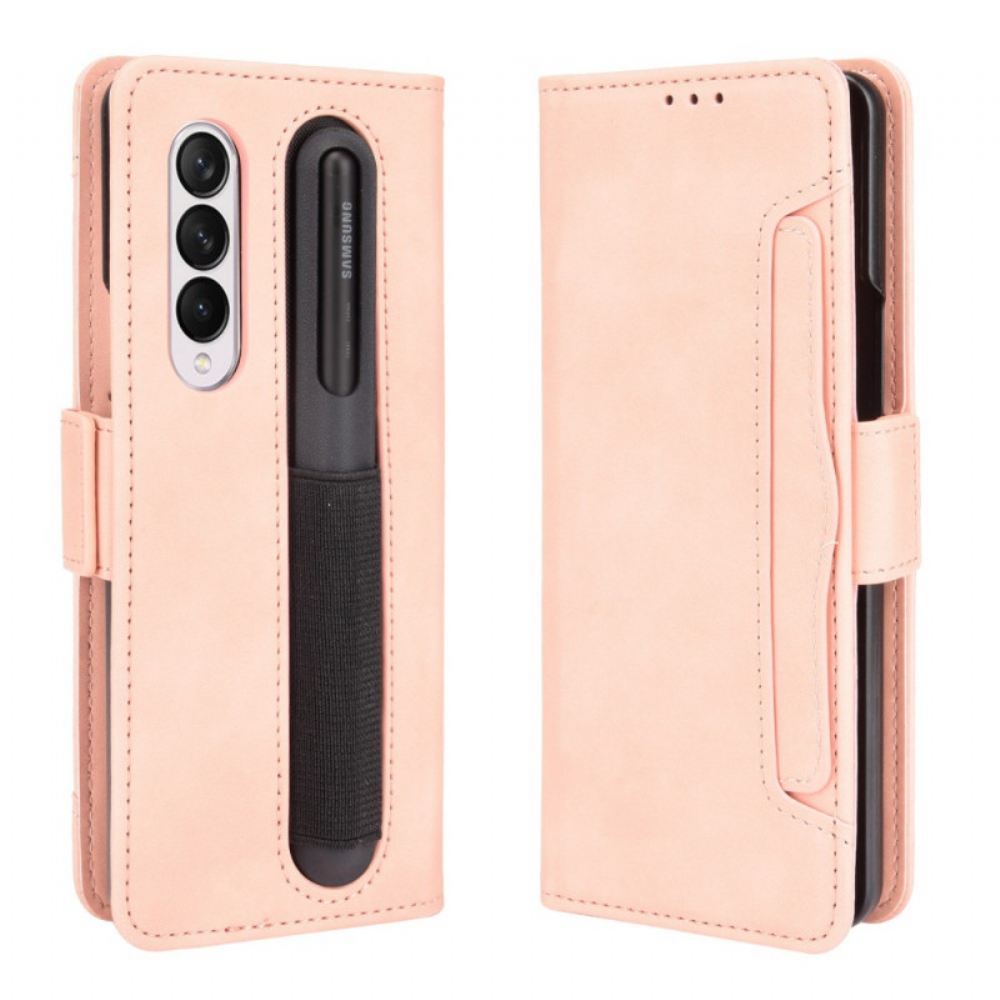 Flipové Pouzdro Na Samsung Galaxy Z Fold 3 5G Držák Dotykového Pera První Třídy