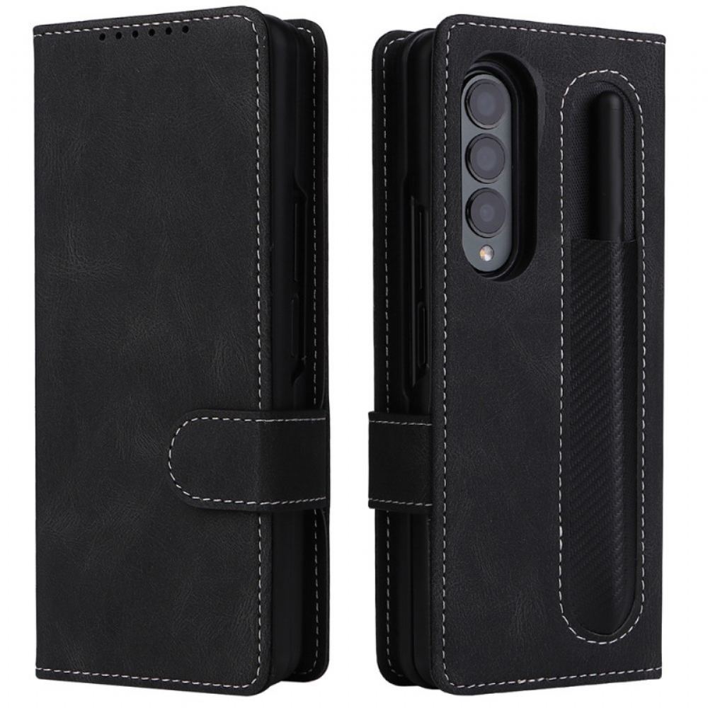 Kryt Flipové Pouzdro Na Samsung Galaxy Z Fold 3 5G Vintage Odnímatelné