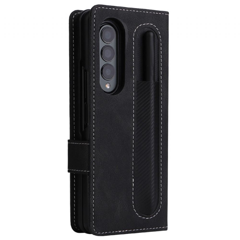 Kryt Flipové Pouzdro Na Samsung Galaxy Z Fold 3 5G Vintage Odnímatelné