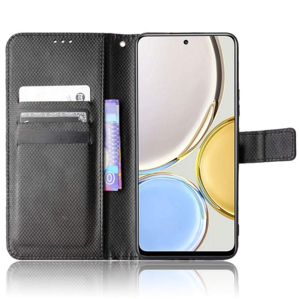 Flipové Pouzdro Na Honor Magic 4 Lite 5G Na Lana Stylový Řemínek Z Umělé Kůže