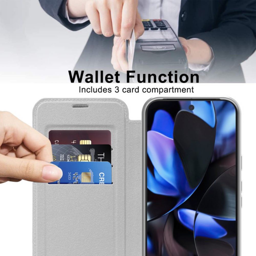 Kožené Pouzdro Folio Google Pixel 10 / 10 Pro Prošívaný Kompatibilní S Magsafe