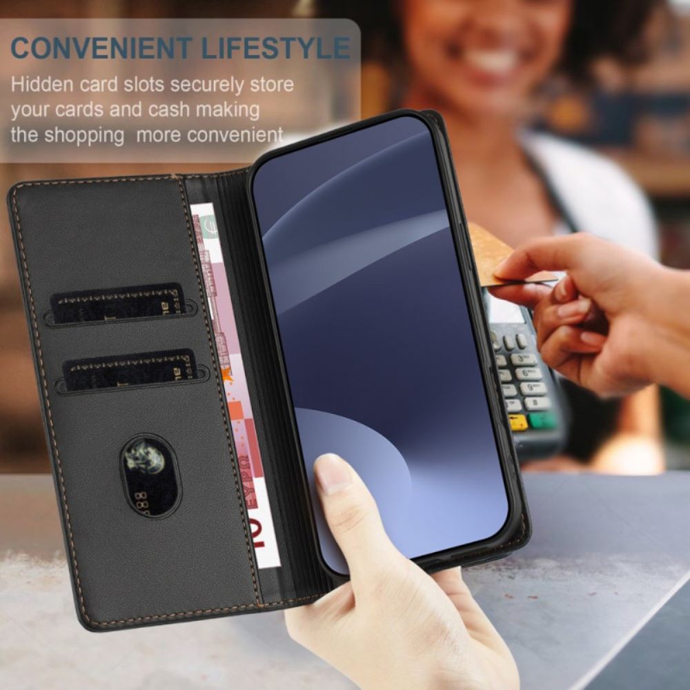 Kožené Pouzdro Folio Google Pixel 10 / 10 Pro Punkový Styl