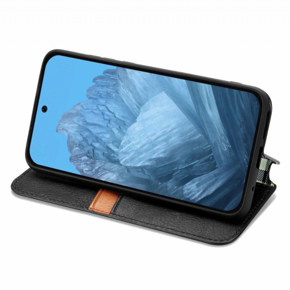 Kožené Pouzdro Google Pixel 10 / 10 Pro Kryty Na Mobil Semišový Efekt Lemování