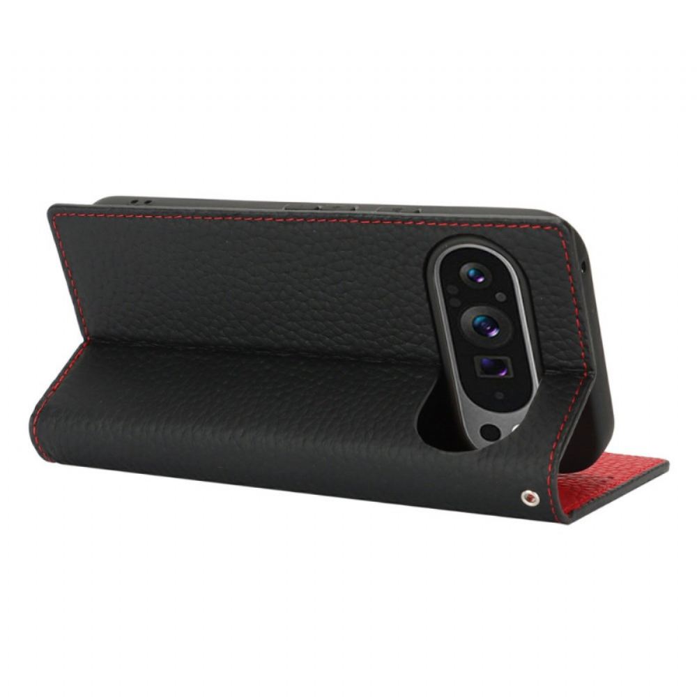 Kožené Pouzdro Google Pixel 10 / 10 Pro Kryty Na Mobil Texturovaný Kožený Řemínek