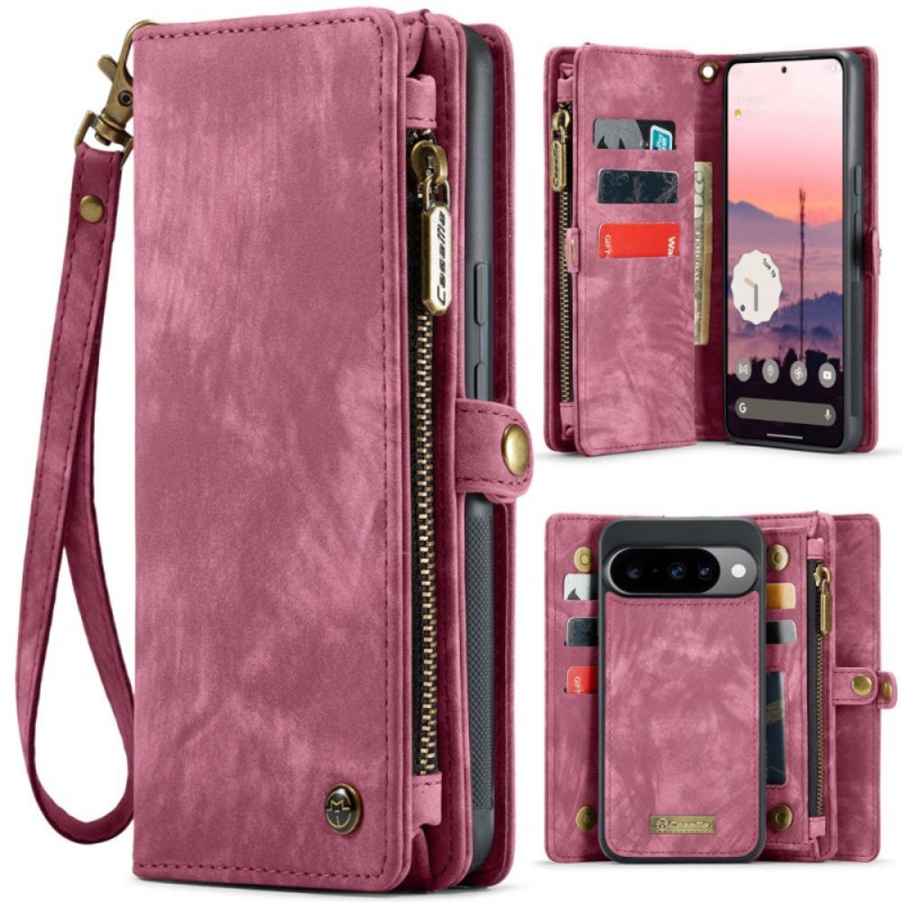 Kožený Kryt Google Pixel 10 / 10 Pro Odnímatelné Pouzdro A Poutko Na Zápěstí