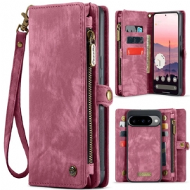 Kožený Kryt Google Pixel 10 / 10 Pro Odnímatelné Pouzdro A Poutko Na Zápěstí