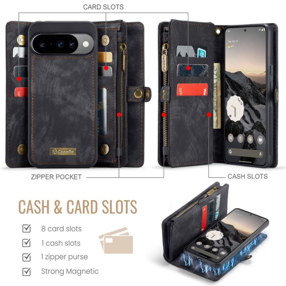 Kožený Kryt Google Pixel 10 / 10 Pro Odnímatelné Pouzdro A Poutko Na Zápěstí