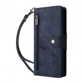 Kožený Kryt Google Pixel 10 / 10 Pro Peněženka S Efektem Semiše