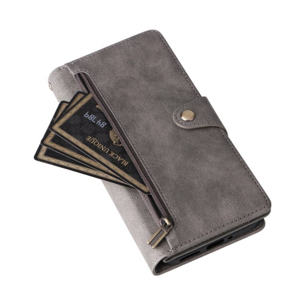 Kožený Kryt Google Pixel 10 / 10 Pro Peněženka S Efektem Semiše