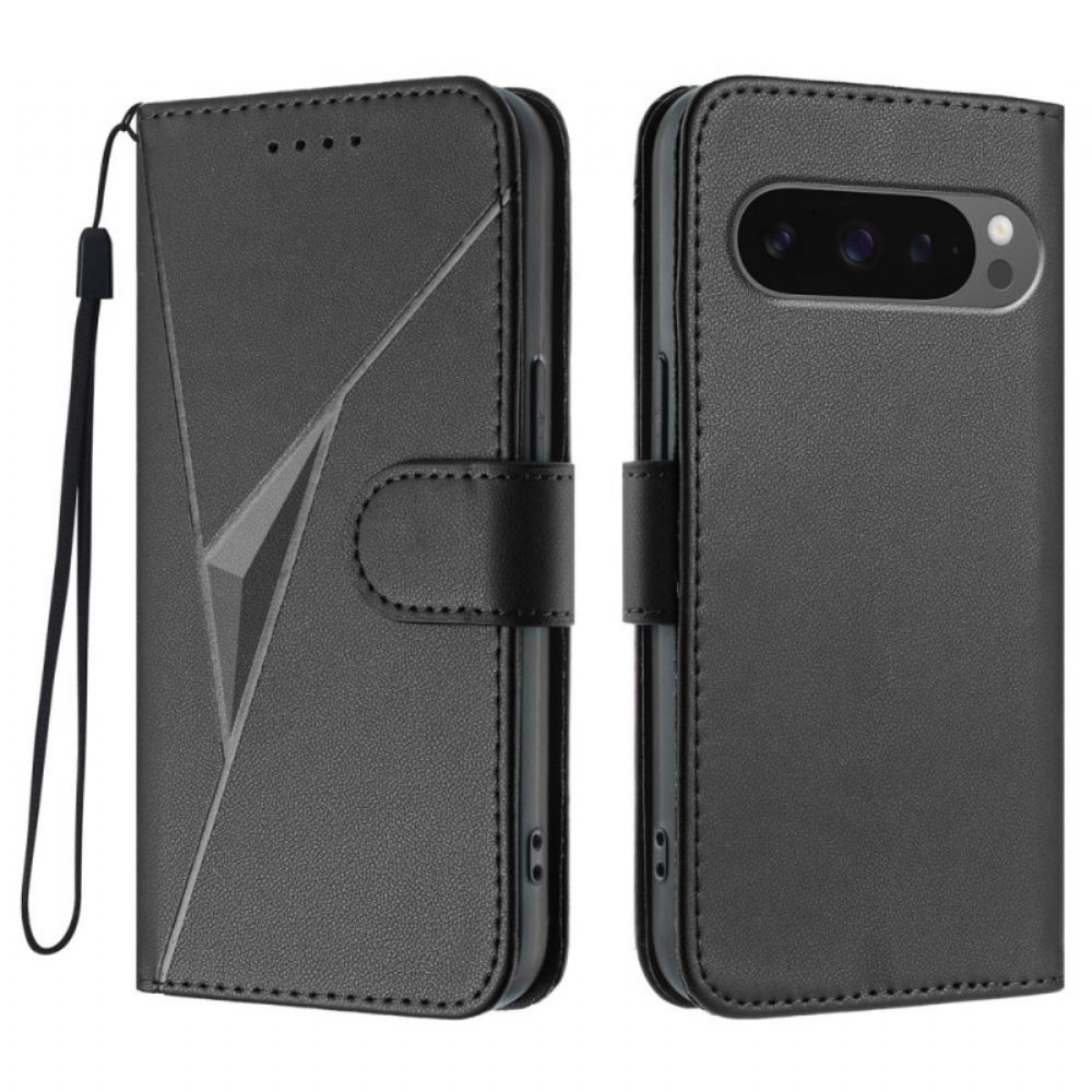 Kožený Kryt Google Pixel 10 / 10 Pro Trojúhelníkový Vzor