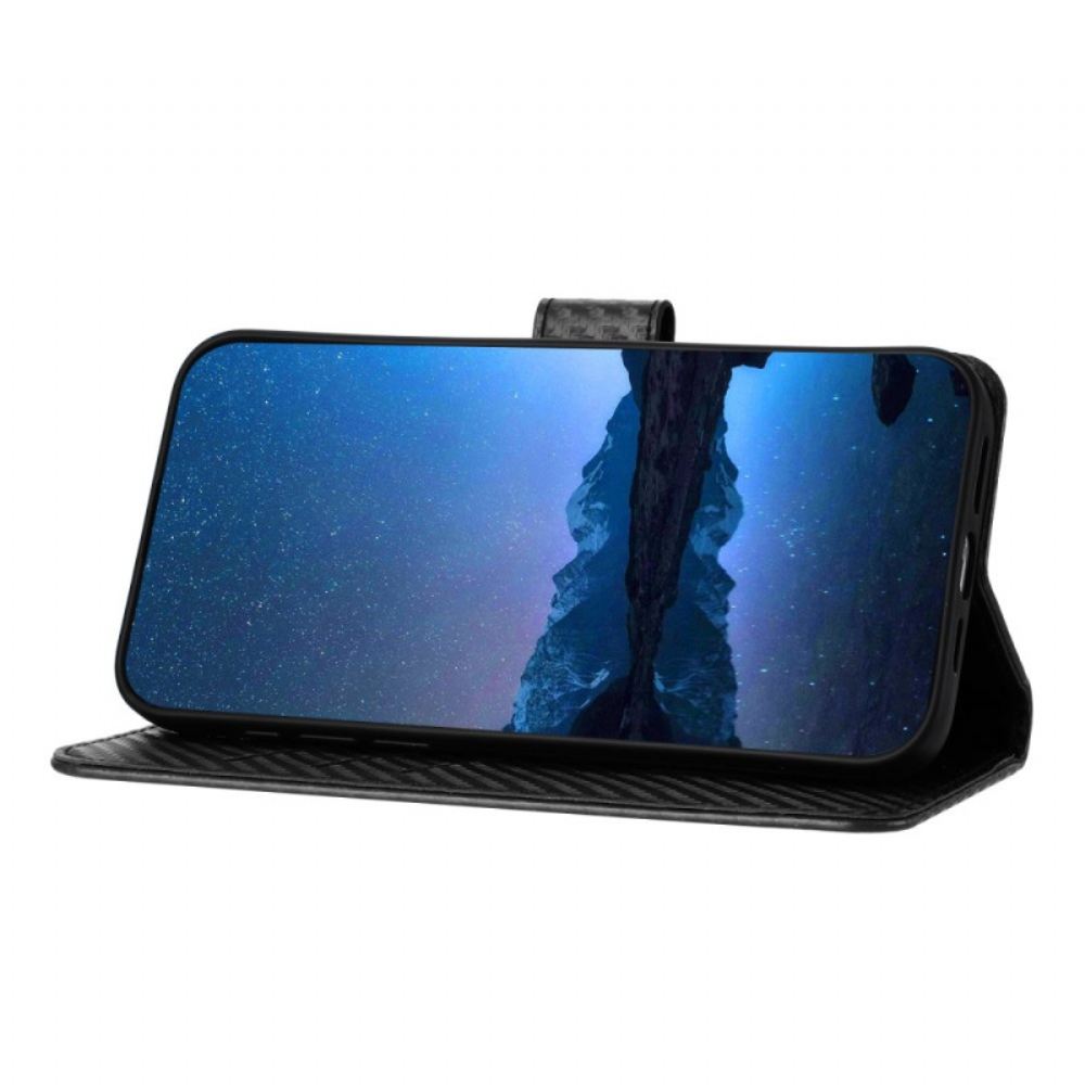 Kožený Kryt Na Google Pixel 10 / 10 Pro Uhlíkové Vlákno S Popruhem