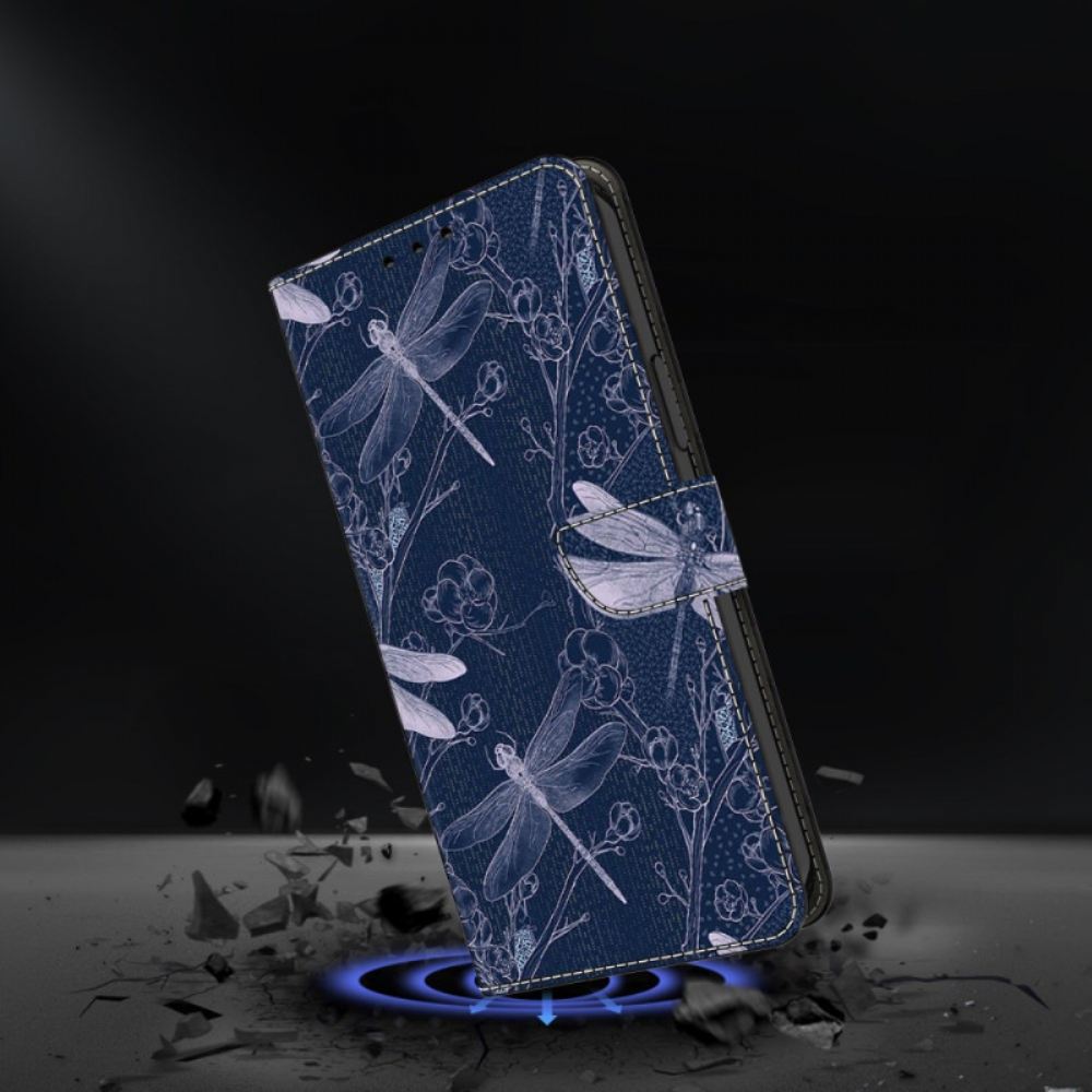 Kožený Kryt Na Google Pixel 10 / 10 Pro Vzor Vážek