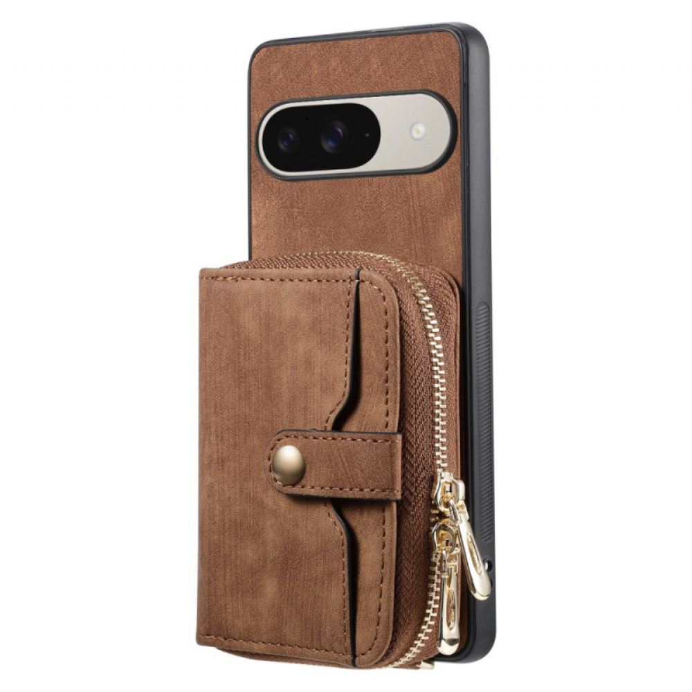 Kryt Google Pixel 10 / 10 Pro Kryty Na Mobil Pouzdro Na Karty Na Zip A Ramenní Popruh