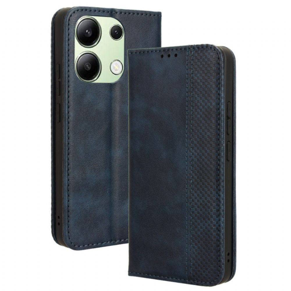 Kožené Pouzdro Folio Na Xiaomi Redmi Note 13 4g Vintage Umělá Kůže