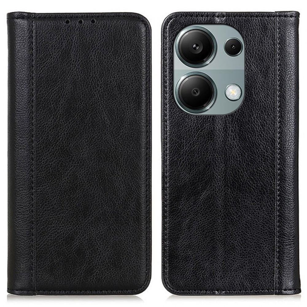 Kožené Pouzdro Folio Na Xiaomi Redmi Note 13 4g Štípaná Kůže