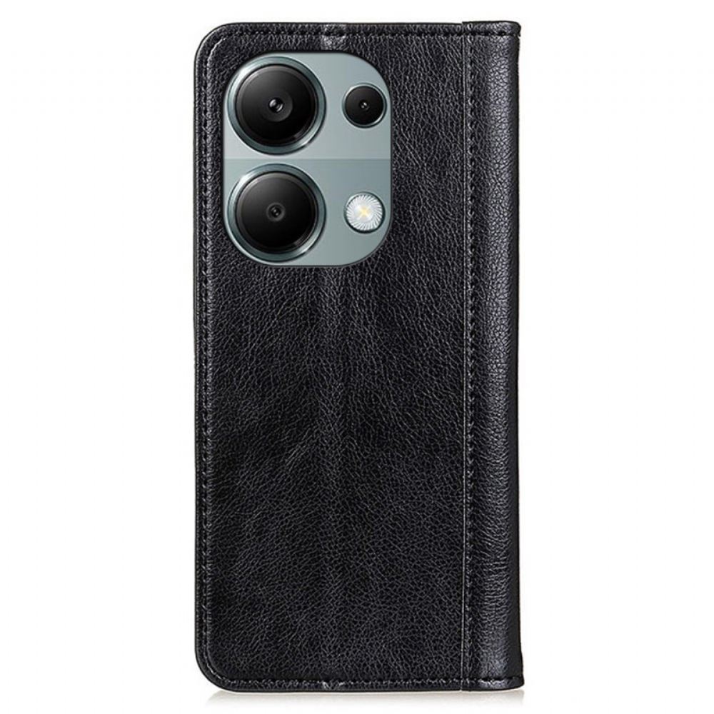 Kožené Pouzdro Folio Na Xiaomi Redmi Note 13 4g Štípaná Kůže