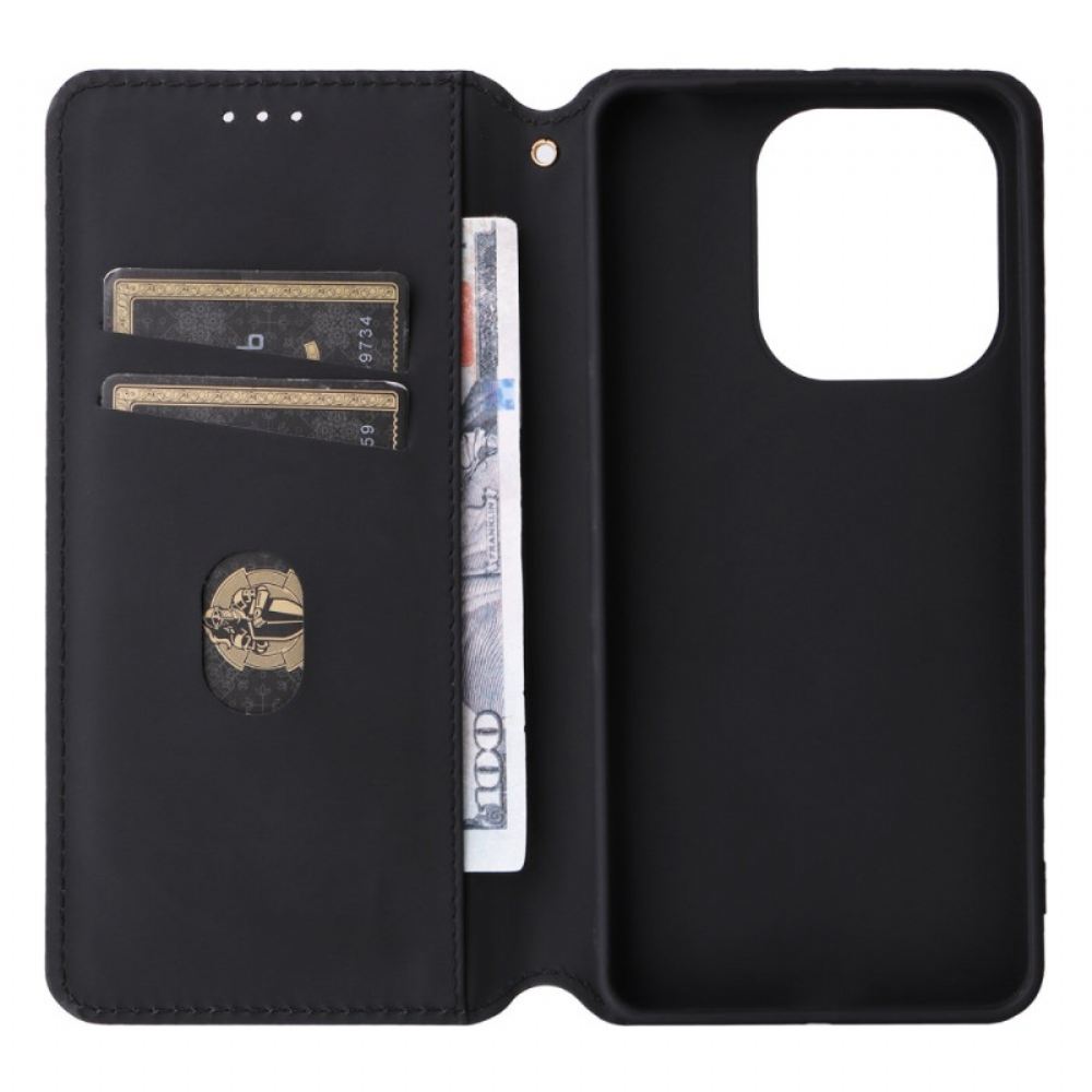 Kožené Pouzdro Folio Xiaomi Redmi Note 13 4g 3d Diamanty