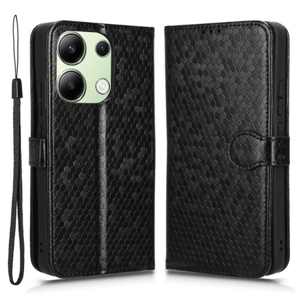 Kožený Kryt Na Xiaomi Redmi Note 13 4g Lesklý Tečkovaný Pásek