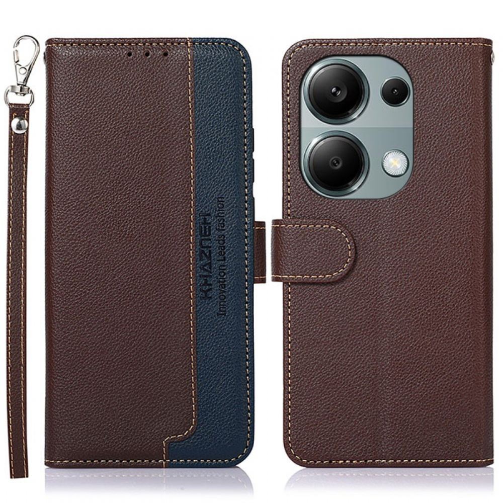 Kožený Kryt Xiaomi Redmi Note 13 4g Blokování Biclor Rfid Khazneh