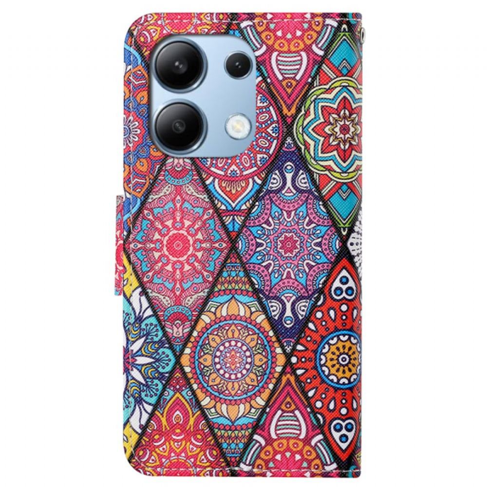 Kožený Kryt Xiaomi Redmi Note 13 4g Lanyard Totem