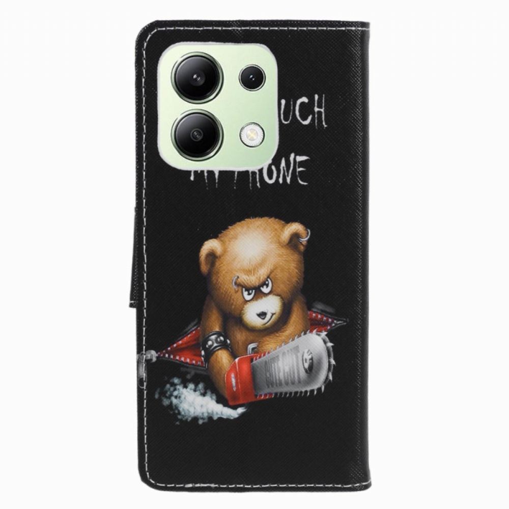Kožený Kryt Xiaomi Redmi Note 13 4g Nebezpečný Medvěd