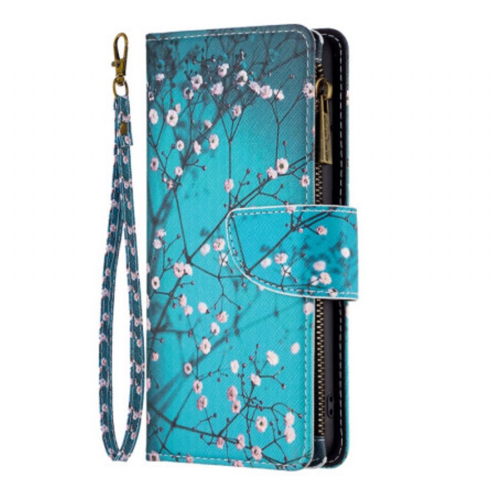 Kožený Kryt Xiaomi Redmi Note 13 4g Peněženka Plum Blossoms