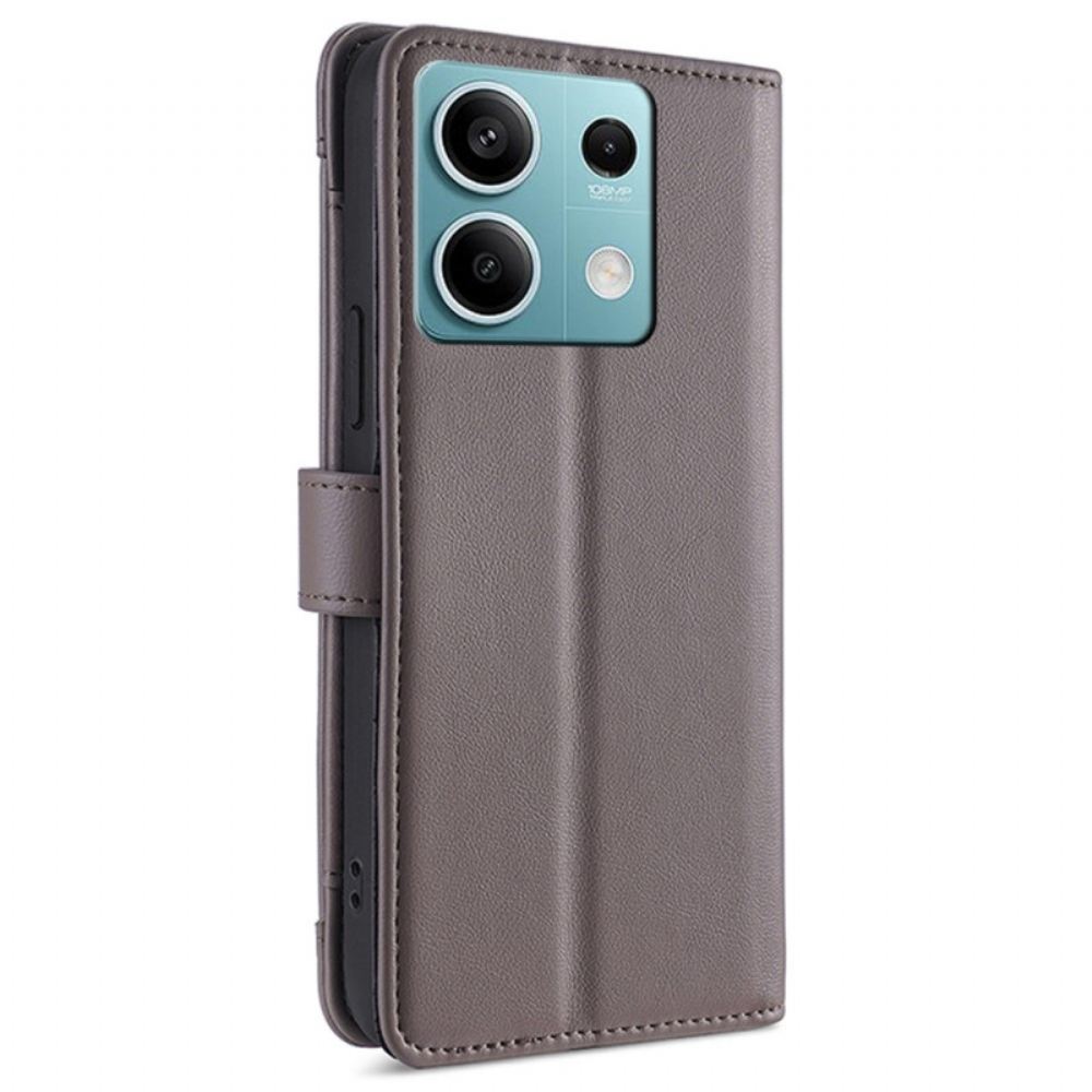 Kožený Kryt Xiaomi Redmi Note 13 4g Peněženka S Popruhem A Popruhem Přes Rameno