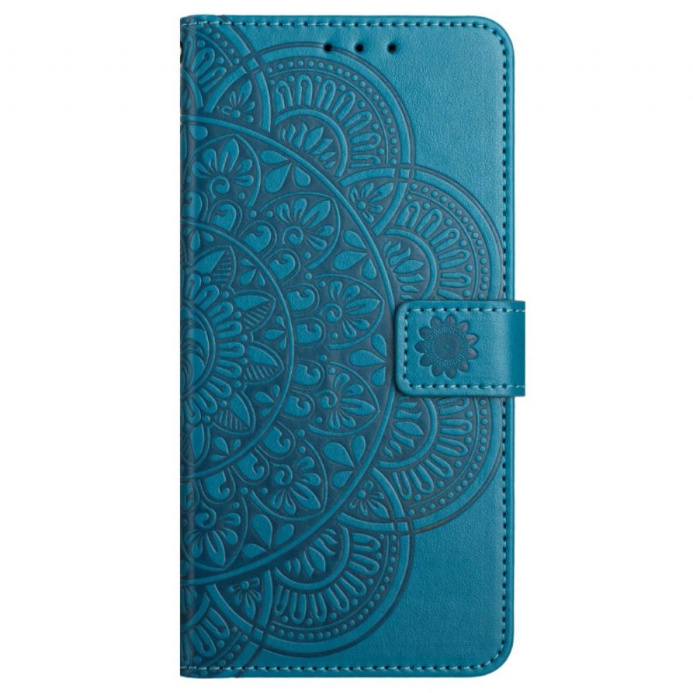 Kožený Kryt Xiaomi Redmi Note 13 4g Potisk Mandaly S Páskem